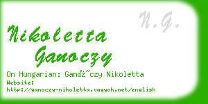 nikoletta ganoczy business card